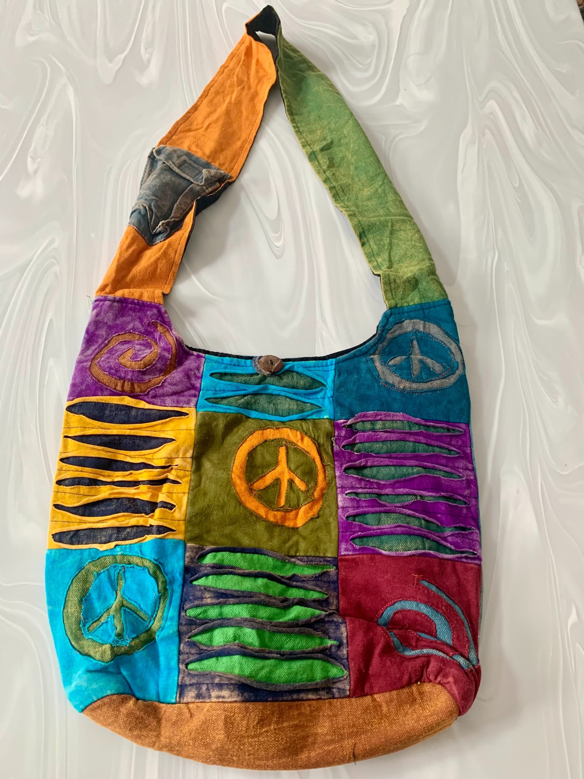 Peace & OM (ॐ) Symbol Boho Bag