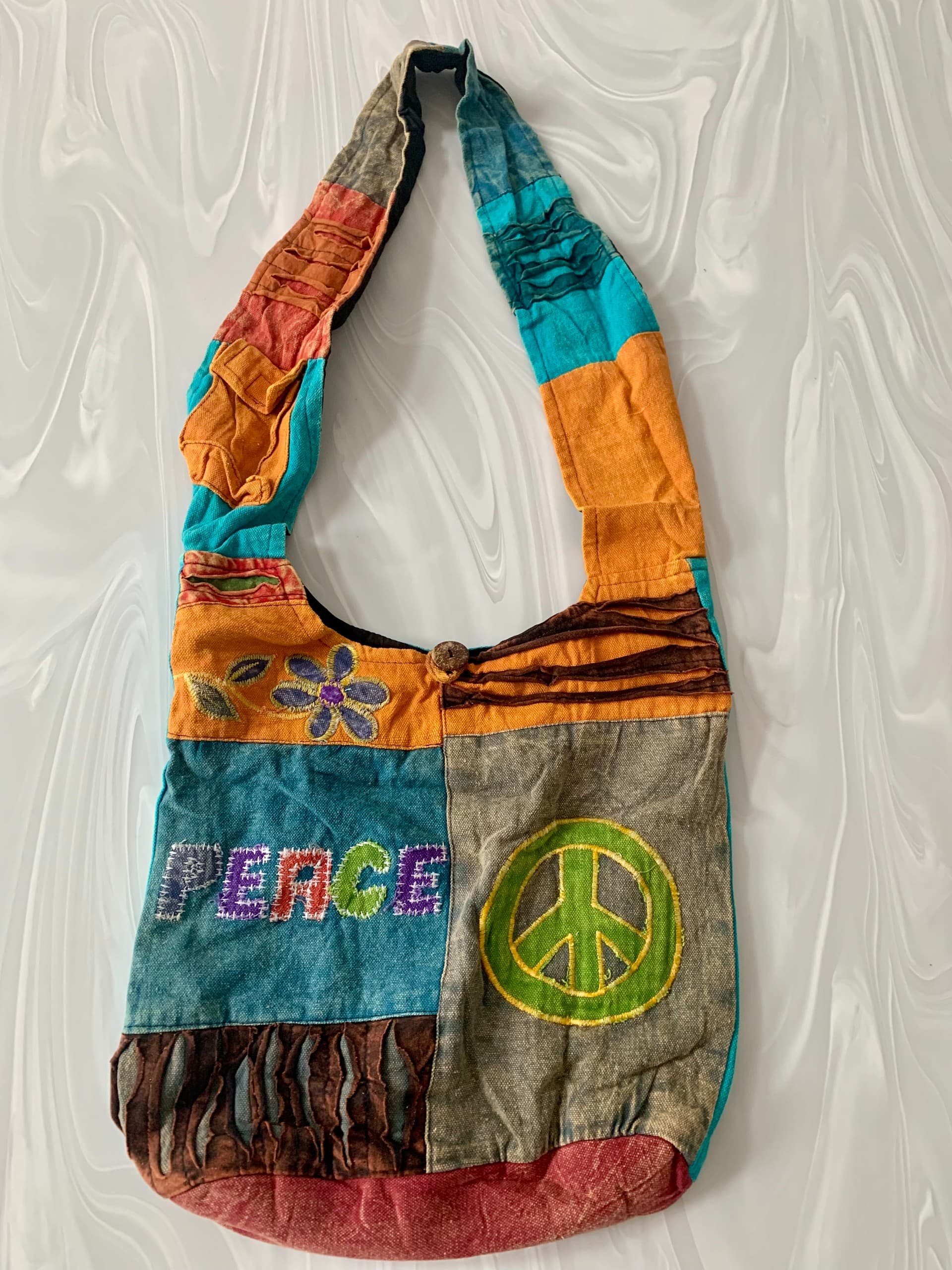 Peace Flower Boho Bag