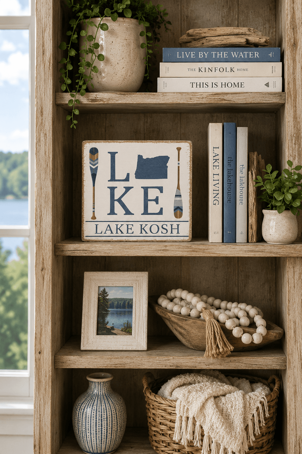 Lake Kosh SignTable Top/Shelf sitter block sign