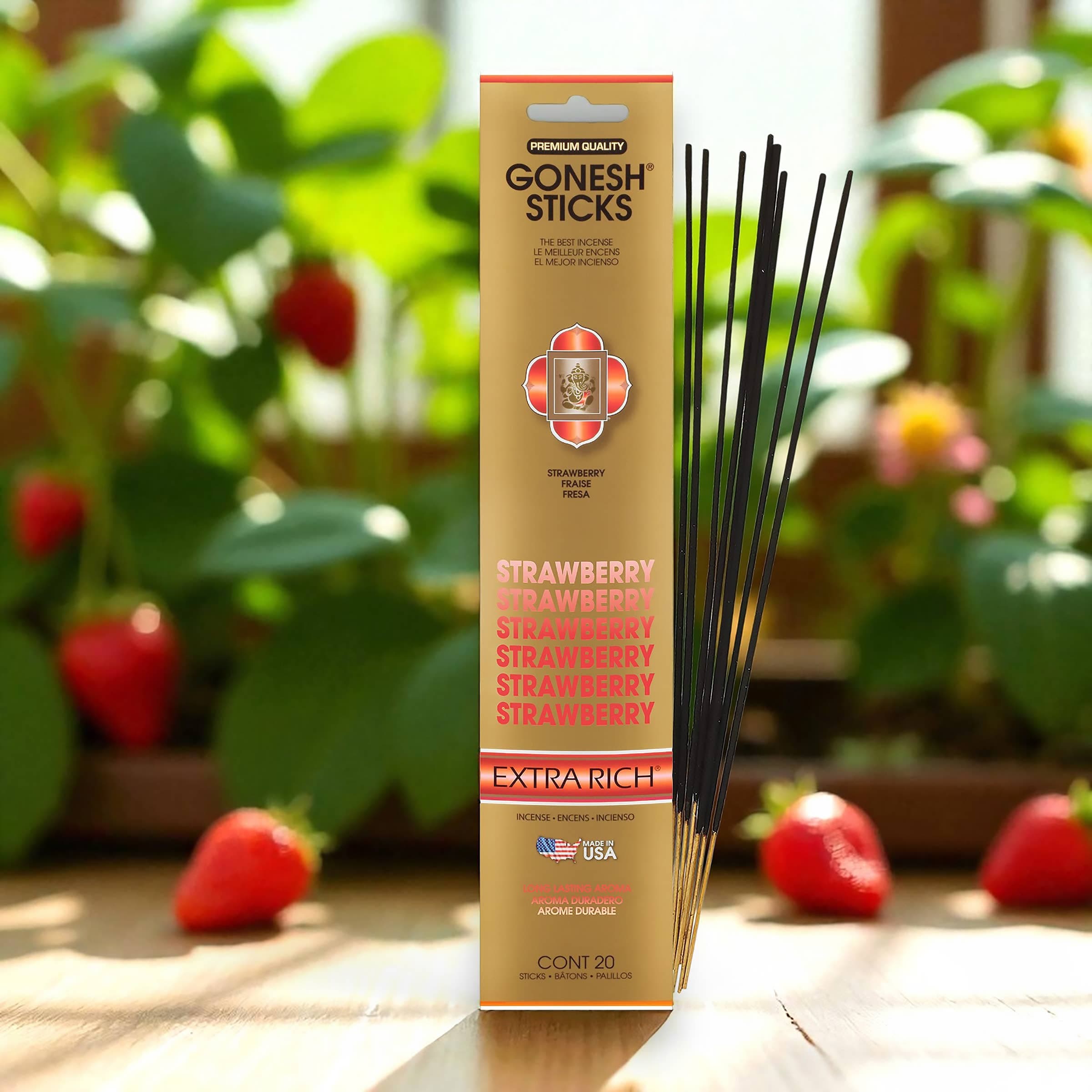 Incense Sticks: Gonesh Extra Rich Strawberry
