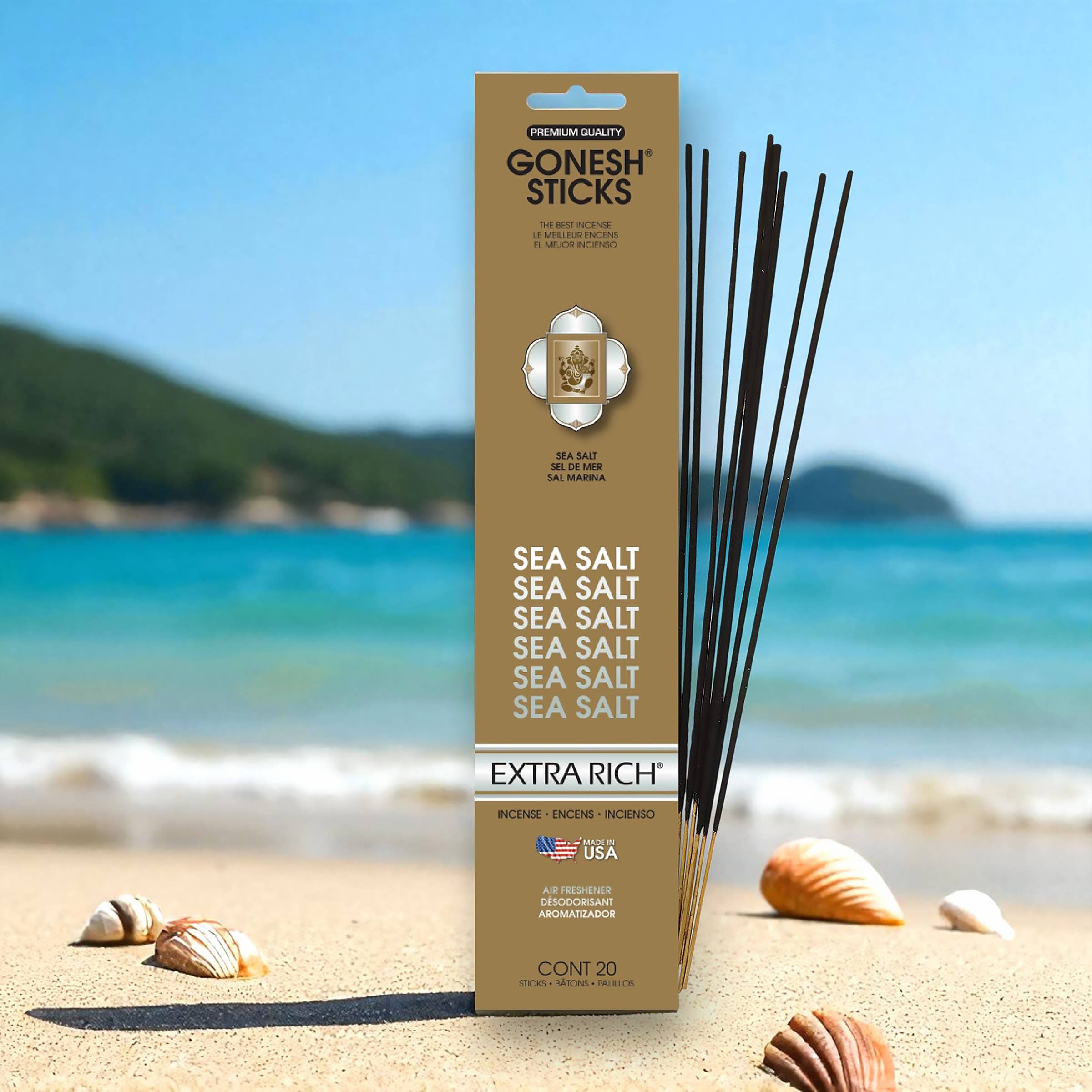 Incense Sticks: Gonesh Extra Rich Sea Salt