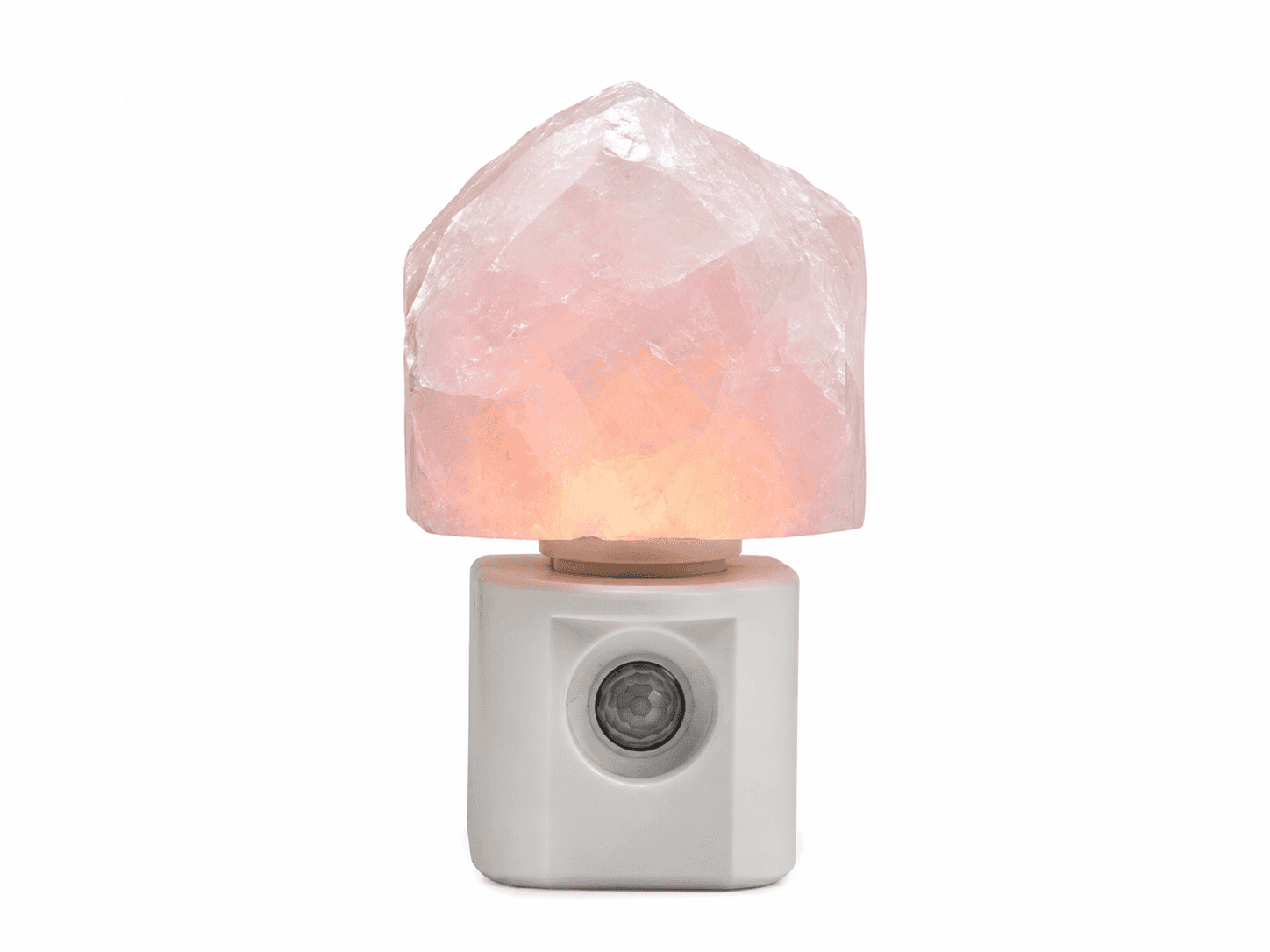 Rose Quartz Stone Night Light – With Day/Night Sensor