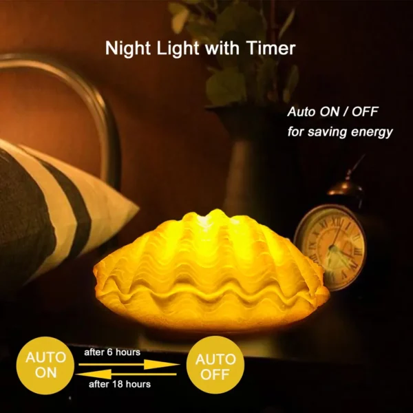 Clam Shell Accent Light - Battery Operated with Timer - Image 3