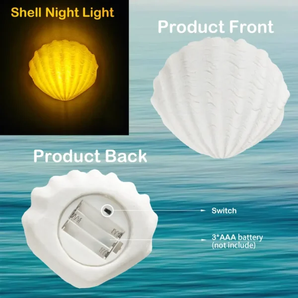 Clam Shell Accent Light - Battery Operated with Timer - Image 2
