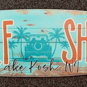 Lake Kosh Surf Shack Surf Board Wall Accent