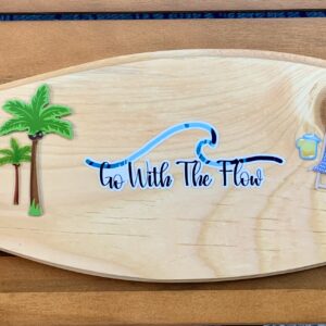 Go with the Flow ~Wooden Surfboard