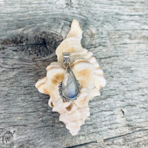 Bali Moonstone Teardrop Pendant