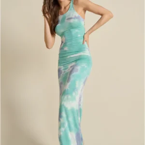 Ocean Breeze Strappy Tie-Dye Dress