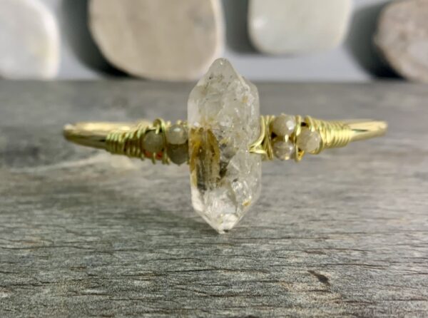 Herkimer Diamond Quartz Cuff Bracelet