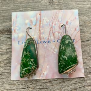 Malachite Sterling Silver Drop Earrings