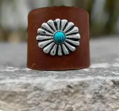 Dixie Chic Leather Cuff Bracelet