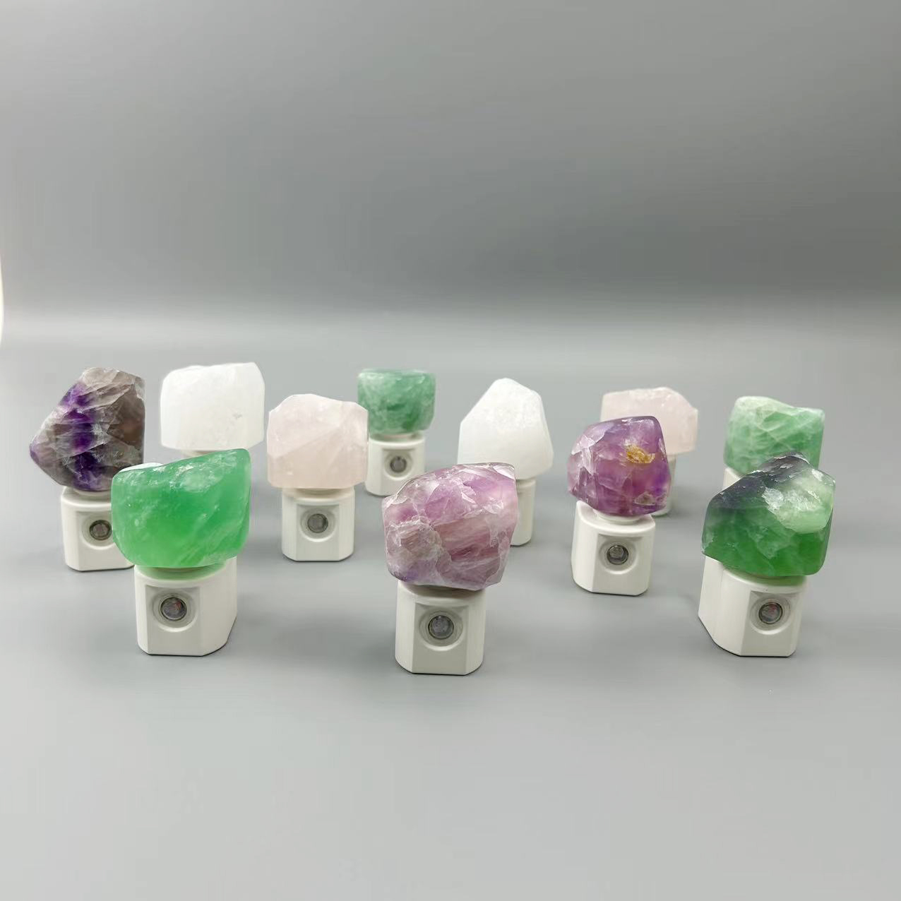 Green Fluorite Stone Night Light – With Day/Night Sensor - Image 3