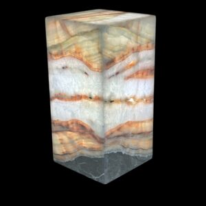 Honey Banded Onyx Lamp – Hand-Carved Natural Stone