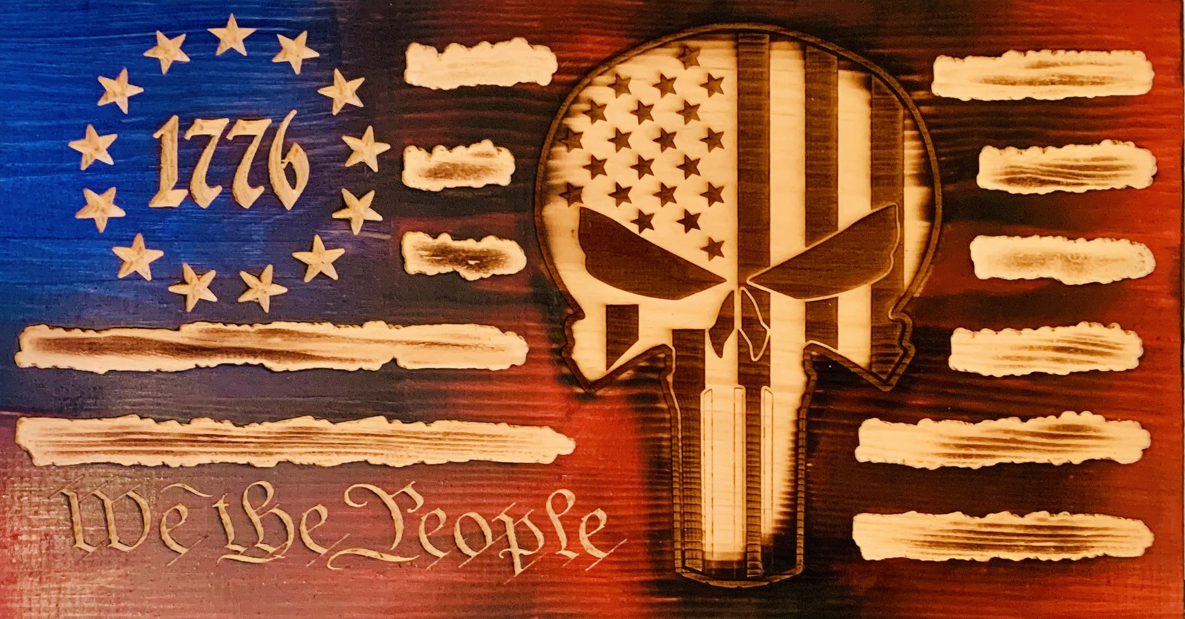 The Punisher - Handcrafted Patriotic Plaque
