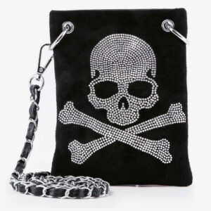 Skull & Crossbones Rhinestone Petite Crossbody Sling